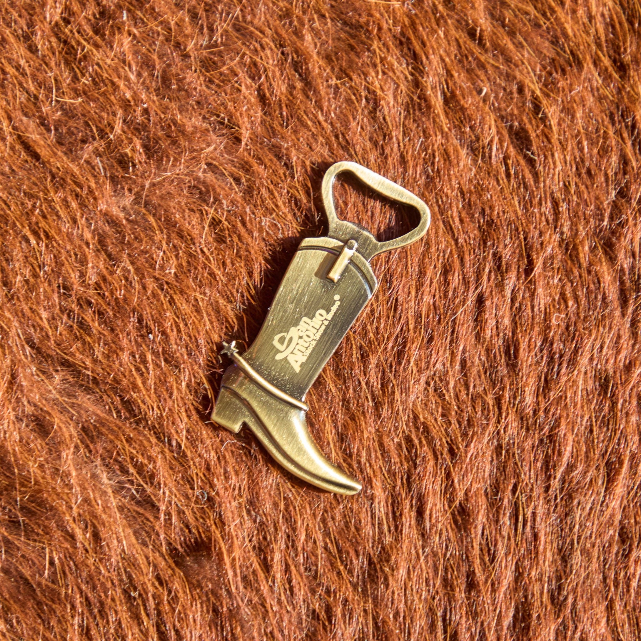 METAL COWBOY BOOT BOTTLE OPENER