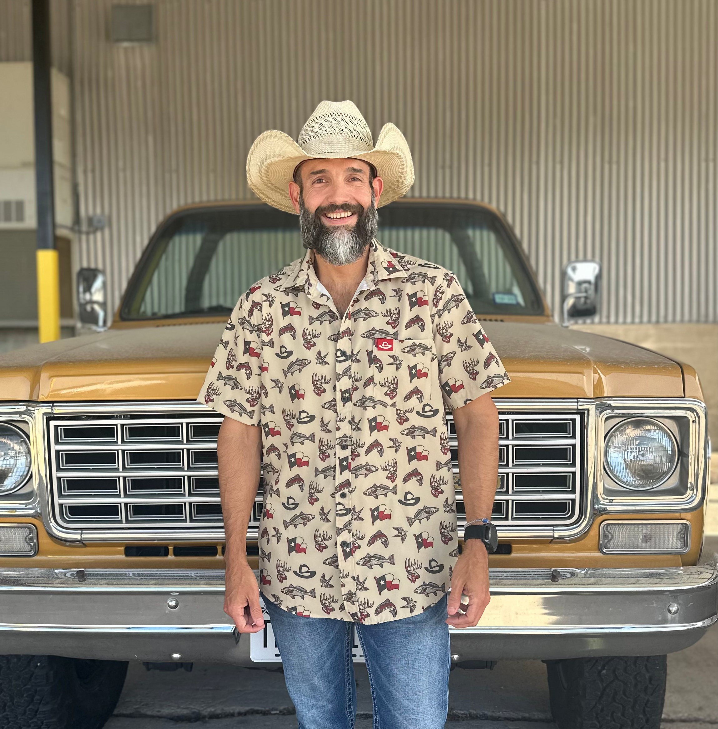 TEXAS GAME ANIMAL BUTTON DOWN