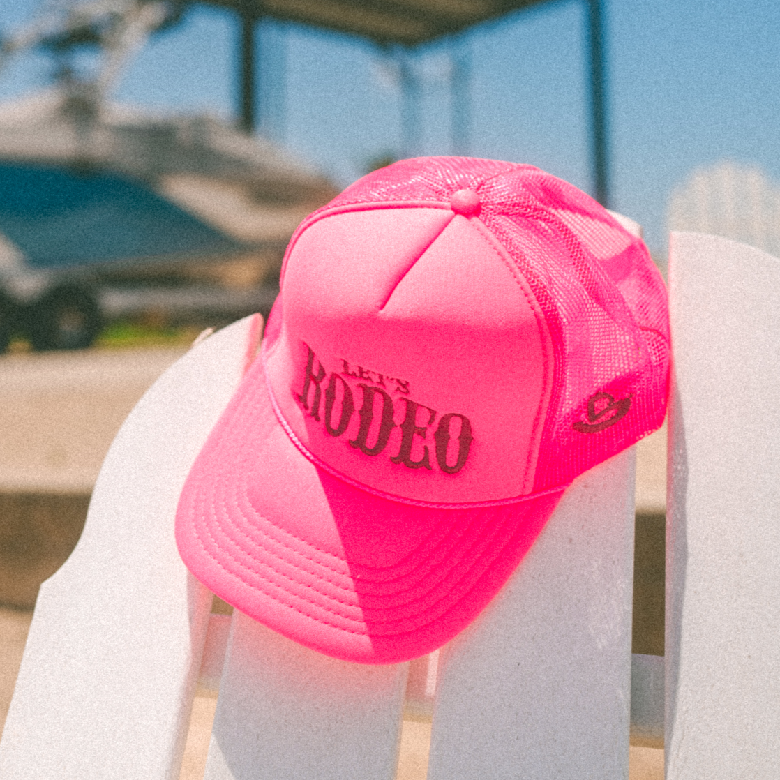 PINK LETS RODEO FOAM TRUCKER HAT